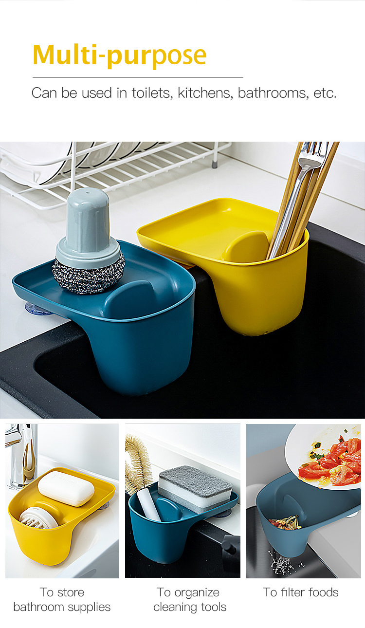 Sink Drain Rack Bathroom Suction-5